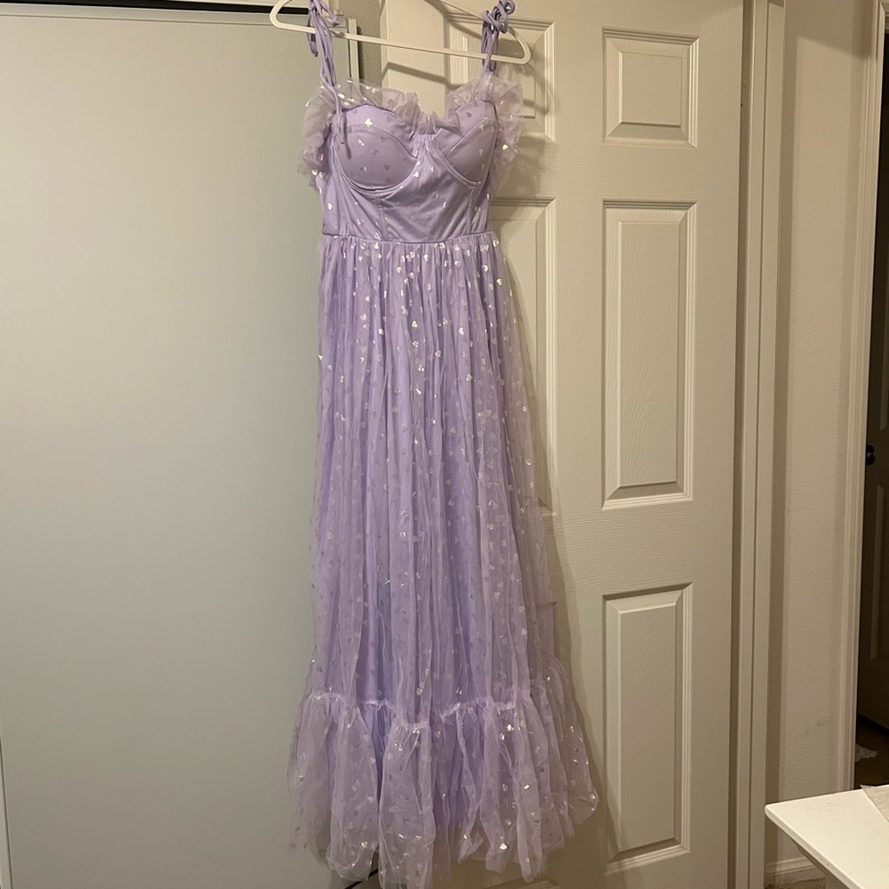 Elegant Lavender Evening Gown